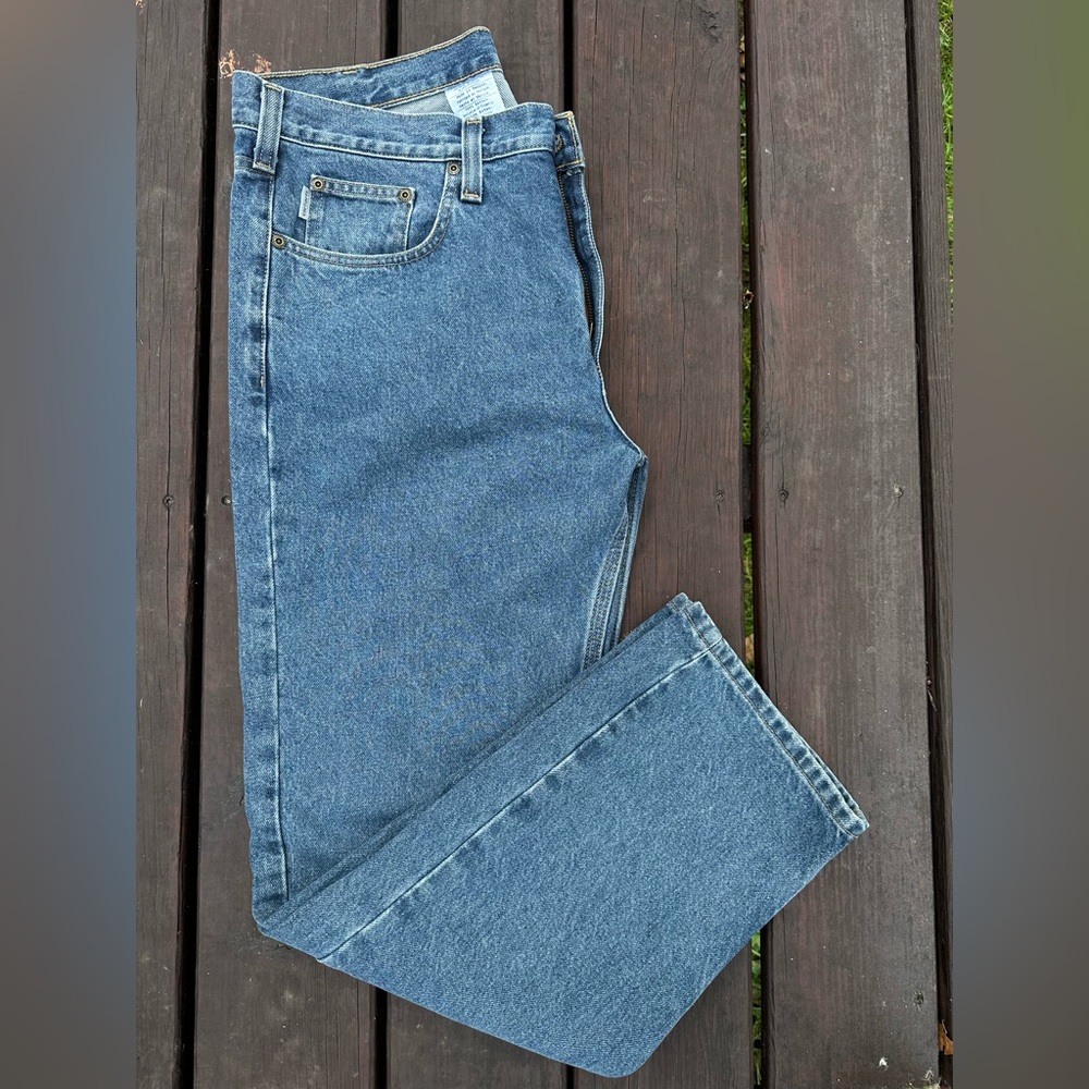Carhartt Jeans Mens 36x30 Original TraditionalFit Straight Leg Denim Work Casual
